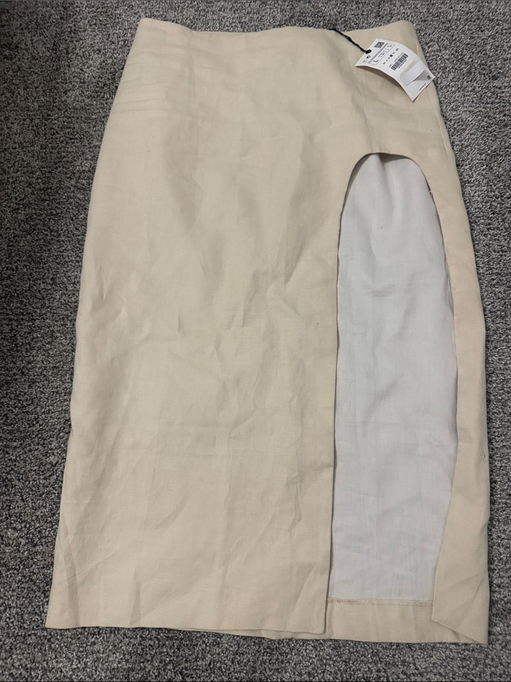 Zara Side-Slit Midi Skirt NWT